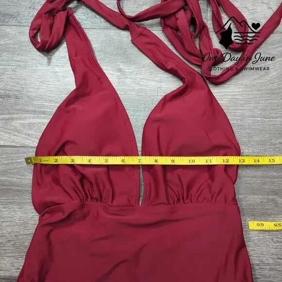 Cupshe Tie Wrap V Neck One Piece Swimsuit Size S - Picture 4 of 6